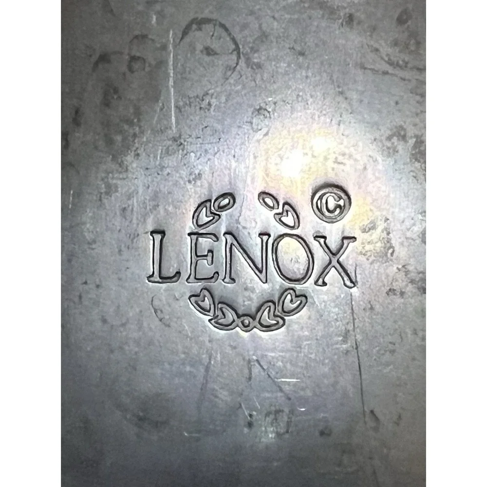 Vintage LENOX Salad Serving Utensil 2 Pc Set Pewter Grape vine pattern